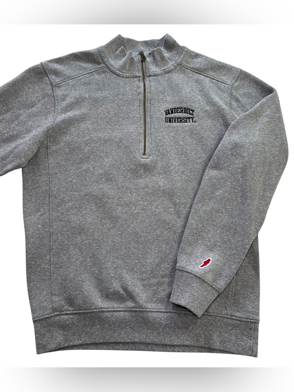 League Vanderbilt Commodores Men’s 1/4 Zip Pullover Fleece Sweatshirt Gray sz S